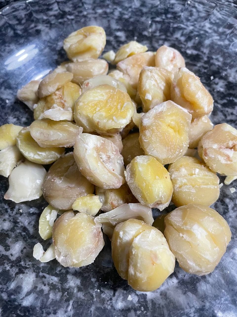 Castañas cocidas peladas