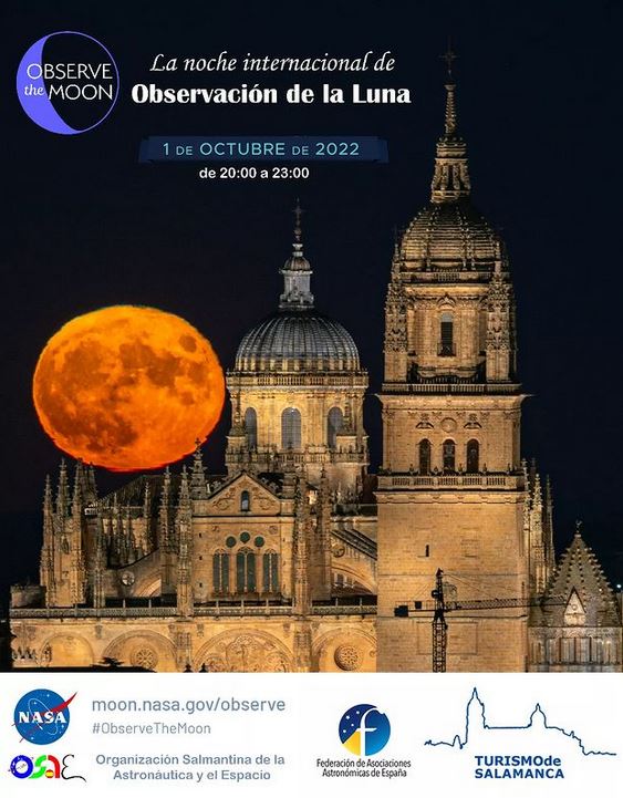 Observación de la luna en la Plaza Mayor de Salamanca