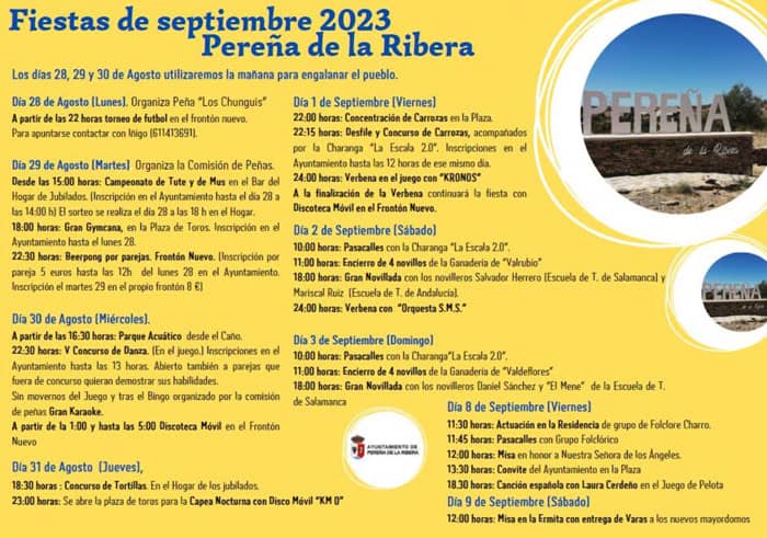 Fiestas de Pereña de la Ribera 2023