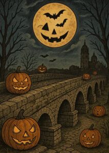 Halloween en Salamanca. Imagen generada con IA