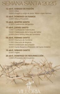 Semana Santa en Villoria 2025