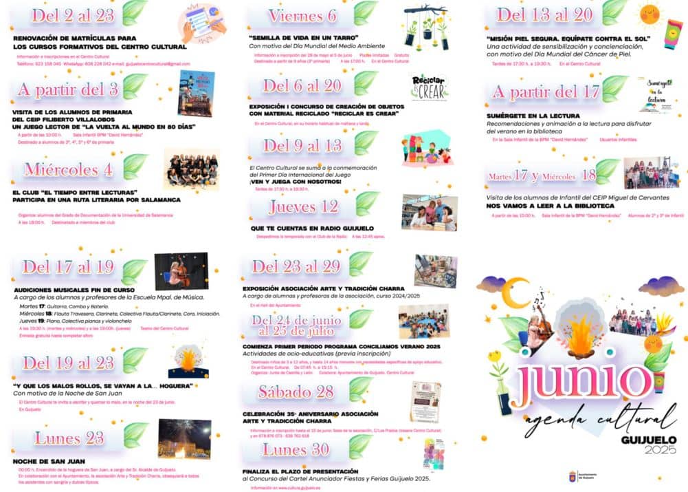 Agenda cultural de junio en Guijuelo
