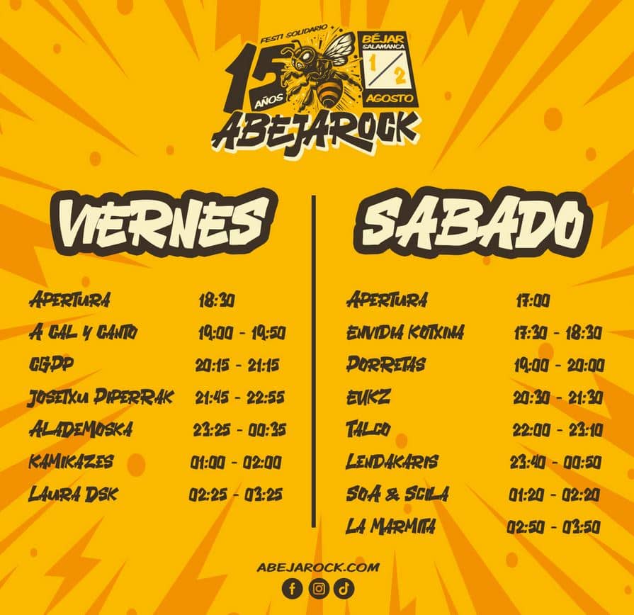Abejarock 2025. Festivales en pueblos de Salamanca
