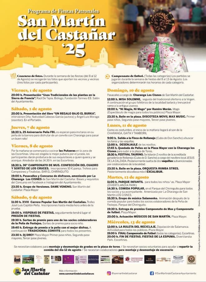 Fiestas 2025 en San Martín del Castañar
