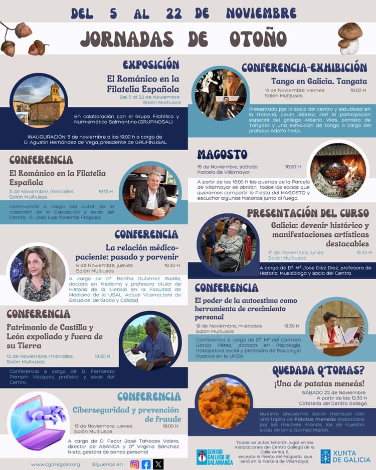 Jornadas culturales de otoño 2025 en Salamanca