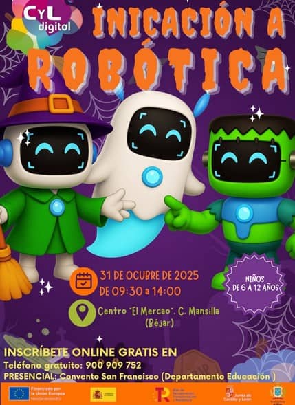 Robótica en Halloween 2025 en Béjar Robótica en Halloween 2025 en Béjar