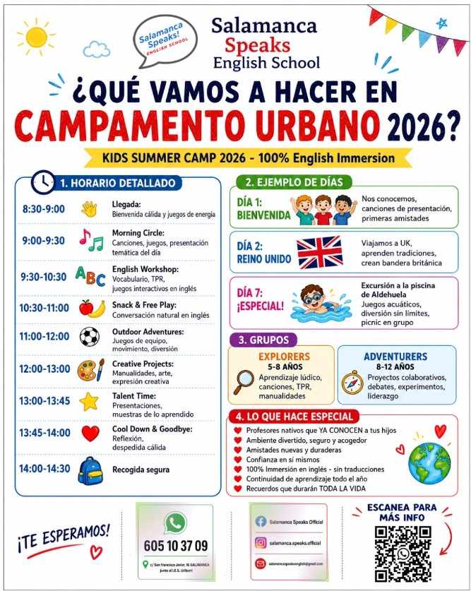 Campamento urbano 2026 Salamanca Speaks