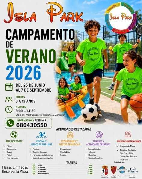 Campameto de verano 2026 en Isla Park