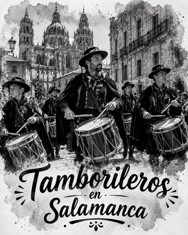 Tamborileros. Imagen generada con IA