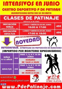 Intensivos P de Patinaje en junio