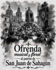 Ofrenda floral a San Juan de Sahagún