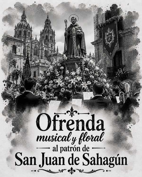 Ofrenda floral a San Juan de Sahagún
