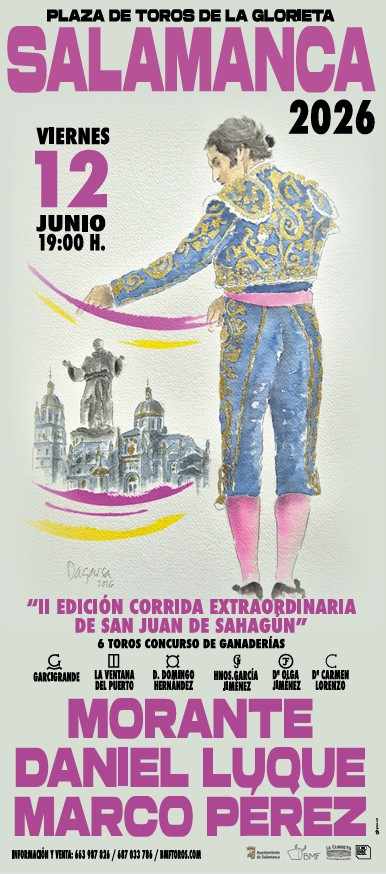 Toros en las fiestas de San Juan de Sahagún 2026 Salamanca