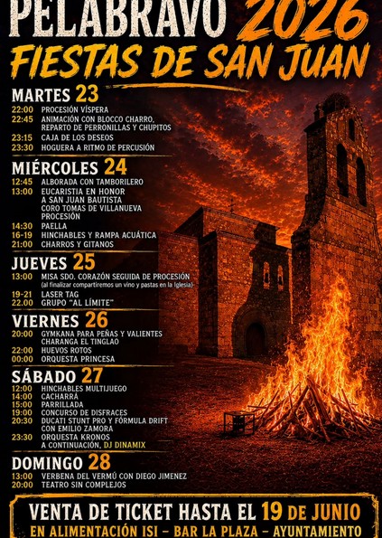 Fiestas de San Juan 2026 en Pelabravo. Salamanca