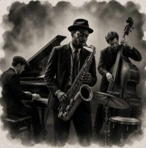 Grupo de Jazz. Imagen generada con IA