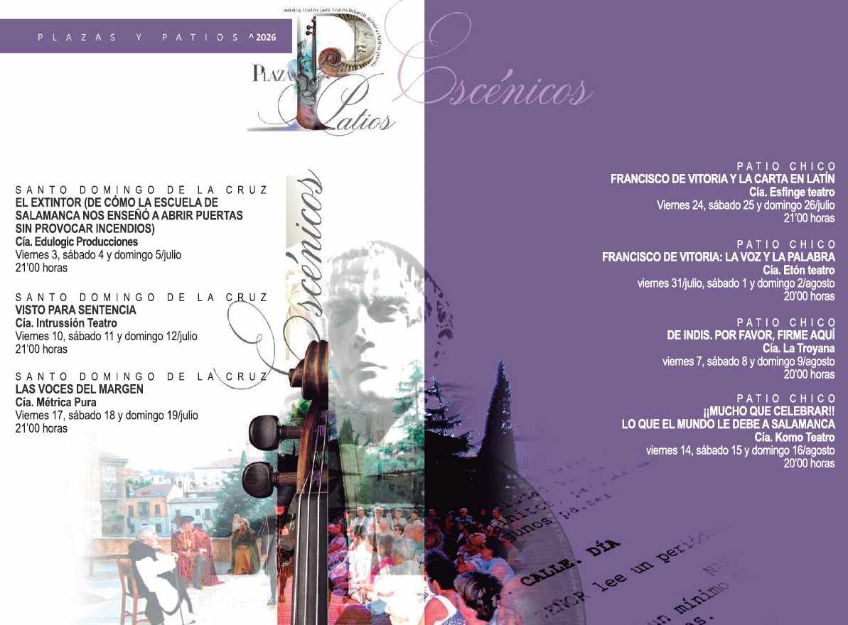 Plazas y patios 2026. Escénicas