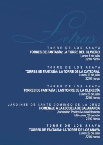 Plazas y patios 2026. Letras