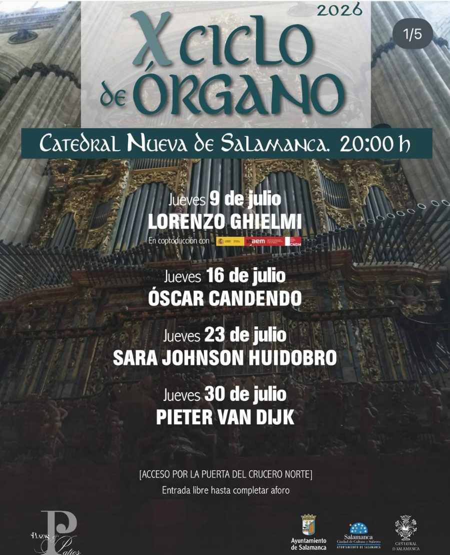 X Ciclo de órgano. Catedral de Salamanca 2026