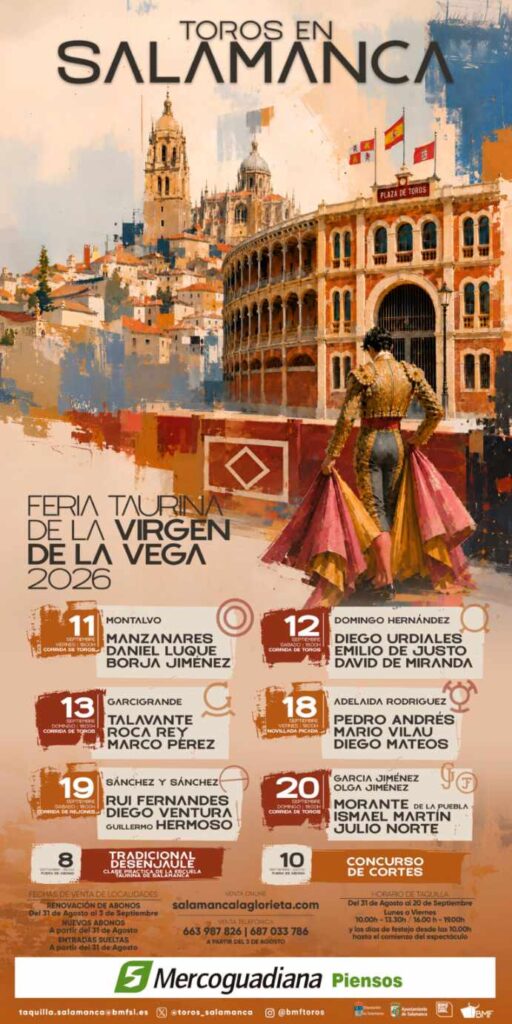 Toros de las Ferias y Fiestas de Salamanca 2026