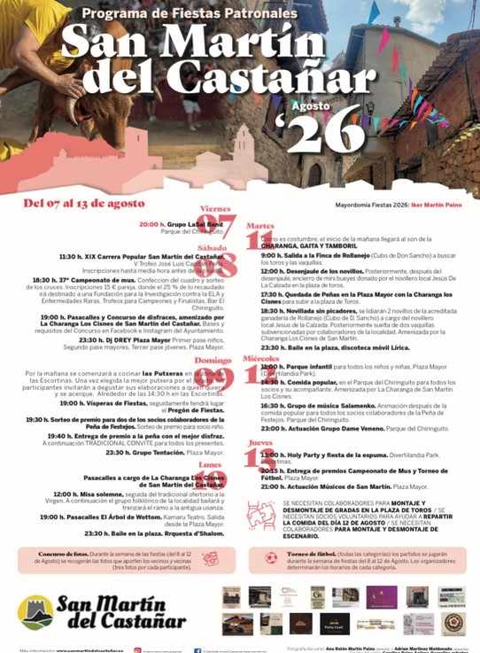 Fiestas San Martín del Castañar 2026