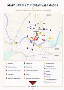 Mapa de actividades de Ferias y Fiestas de Salamanca 2026